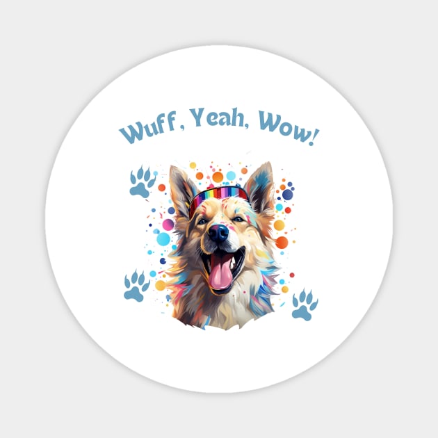 Woofy Adventure - Funny Dog Design Magnet by NedisDesign